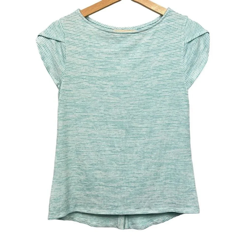 Stitch Fix Market & Spruce Womens Petite XS Button Back Striped Knit Top NWOT